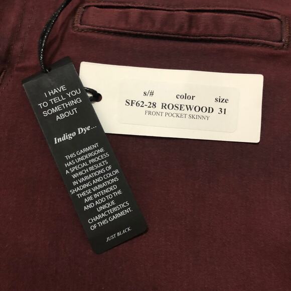 Just Black SIZE 31 Joey Skinny Jeans - Stitch Fix Rosewood Faux Front Pockets - Picture 6 of 7